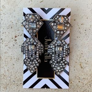 Stunning Fashion Statement Long Crystal Earrings